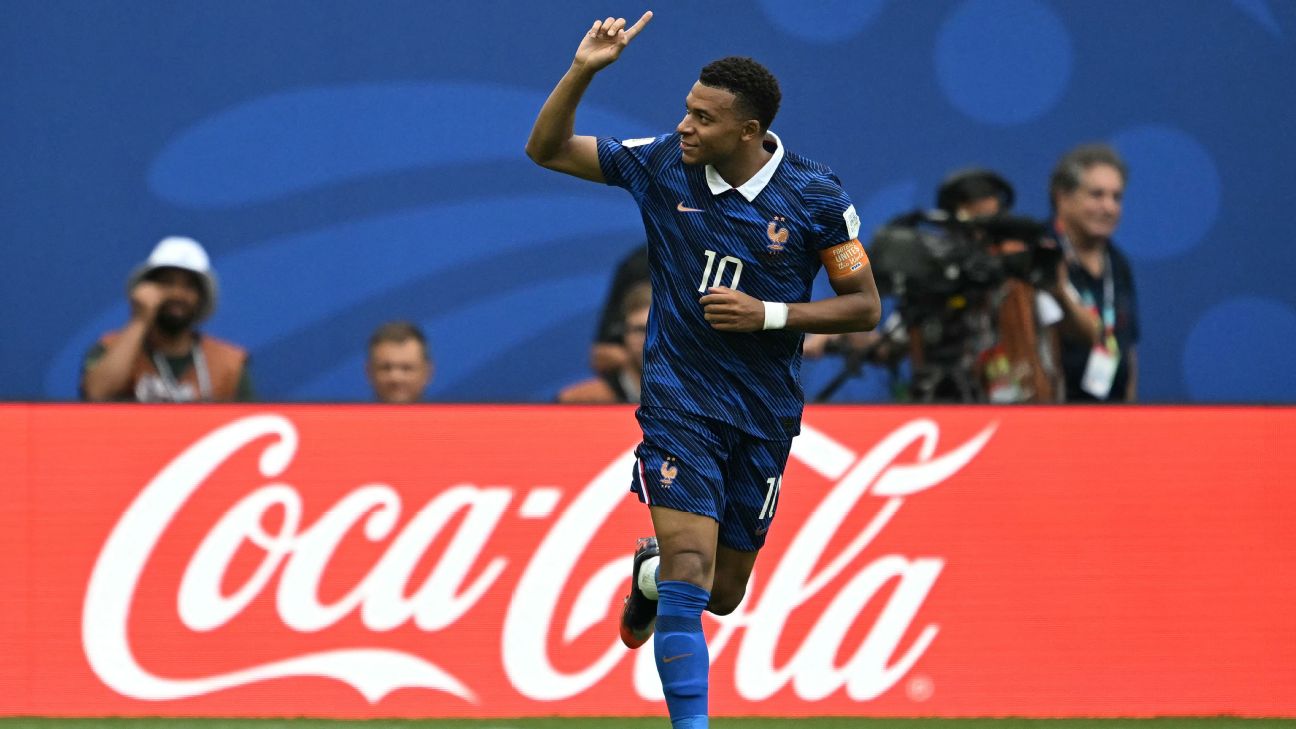 姆巴佩追平梅西世界杯进球纪录